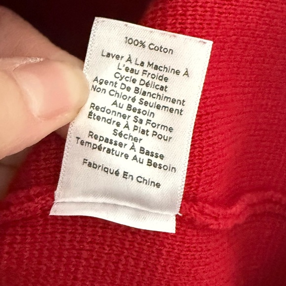 Talbots Notch Collar Knit Sweater Blazer RED Women’s M Academic, Career, Festive - Picture 9 of 10